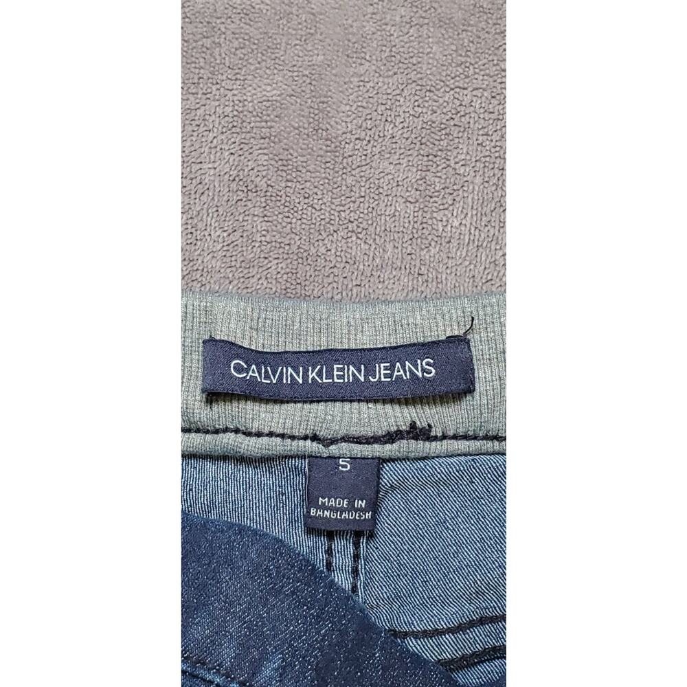 Calvin Klein Jeans Jegging Sz 5 For Kids Blue With Elastic Waist stretch C8 - Picture 4 of 9